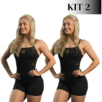 Kit 2 Macaquinhos Fitness Virgínia Zero Transparência Luxo