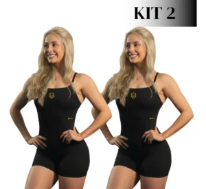 Kit 2 Macaquinhos Fitness Virgínia Zero Transparência Luxo
