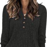 Blusa de Frio Feminina Plus Size Suéter Canelado Túnica Inverno