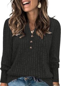 Blusa de Frio Feminina Plus Size Suéter Canelado Túnica Inverno