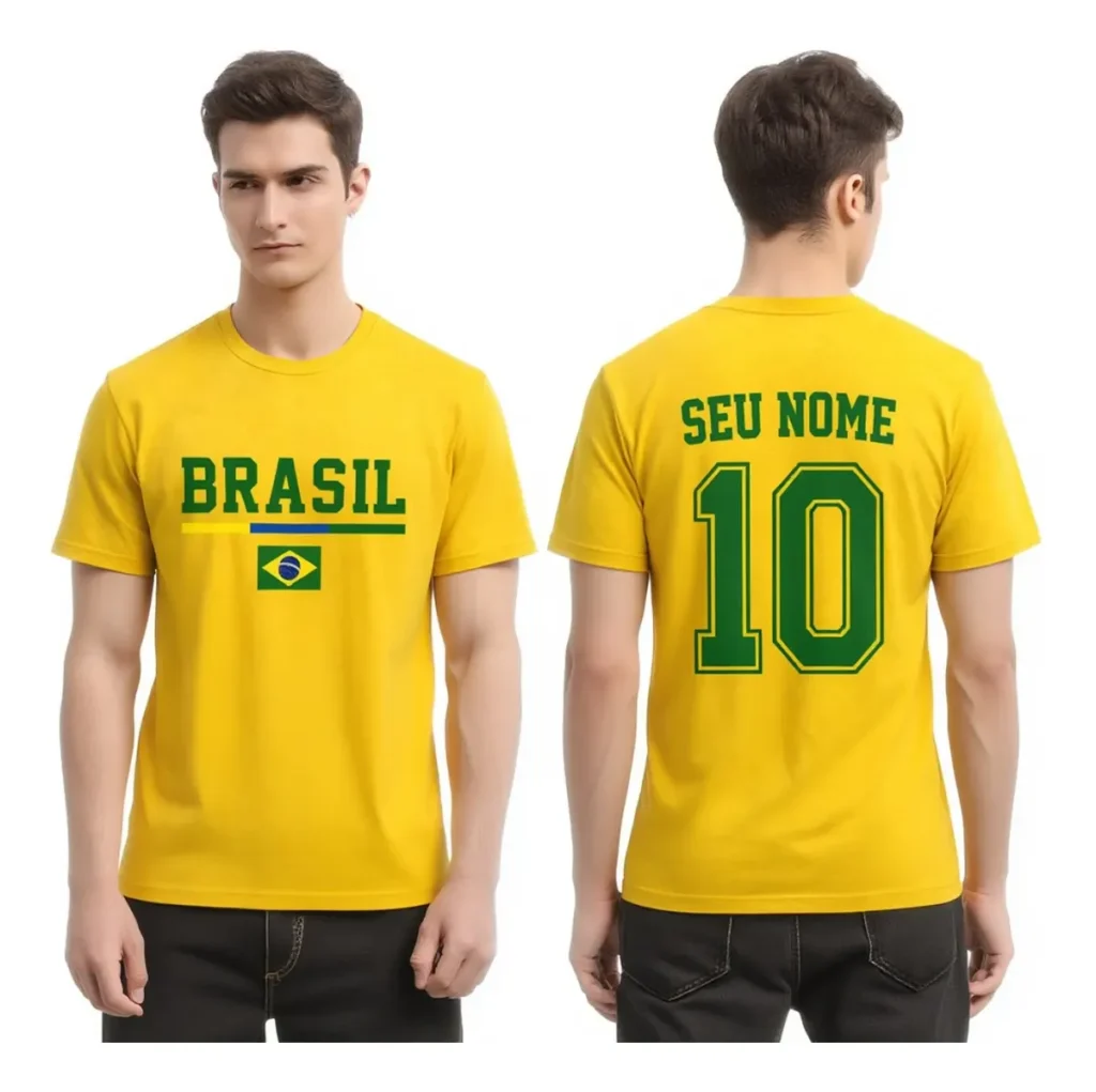 Camisa Brasil Personalizada Com Nome Copa 2026