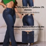 Calça Jeans Flare Feminina Boot Cut Cós Alto Empina Bumbum com Elastano!100%