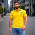 Camisa Polo do Brasil Masculina 100% Premium Seleção Brasileira Hexa