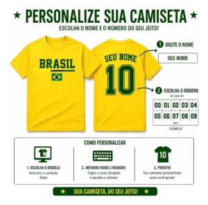 Camisa Brasil Personalizada