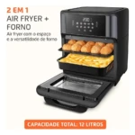 Fritadeira Elétrica Forno Oven Mondial AFON-12L-BG 12 Litros – Preta