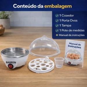 Cozedor Elétrico de Ovos Commlite Para 7 Ovos
