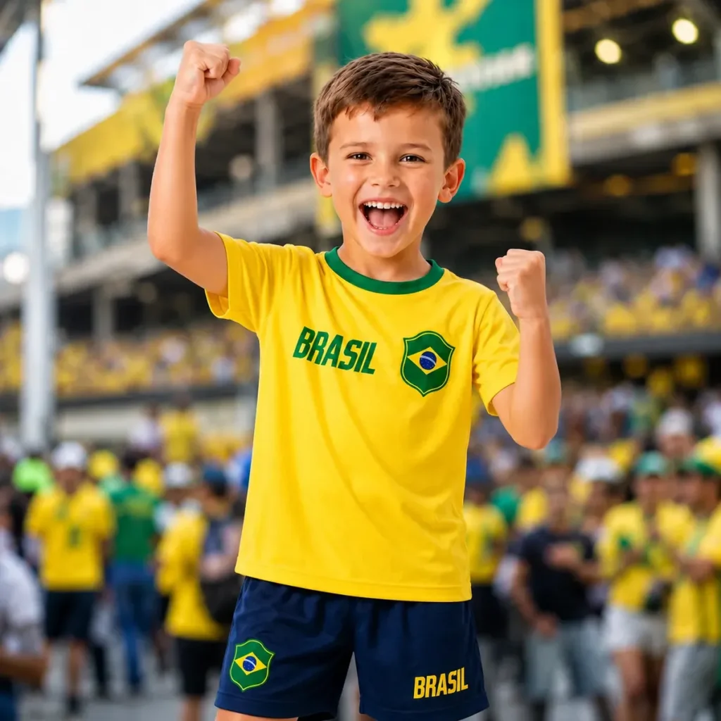 Camiseta Brasil Infantil Dry Fit Copa 2026 Torcedor