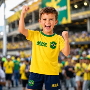 Camiseta Brasil Infantil Dry Fit Copa 2026 Torcedor