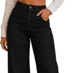 Calça Jeans Feminina Wide Leg Pantalona Cintura Alta