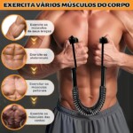 Bastão de Exercício com Mola, Barra de Mola de Potência, Fortalecedor de braço, Barra de aperto muscular do Braço, Equipamento de ginástica de treinamento, 80KG