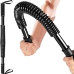 Bastão de Exercício com Mola, Barra de Mola de Potência, Fortalecedor de braço, Barra de aperto muscular do Braço, Equipamento de ginástica de treinamento, 80KG