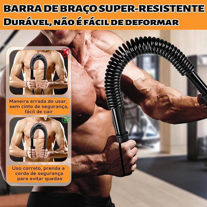 bastão de exercício com mola
