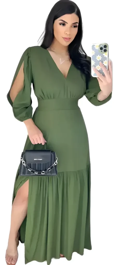 Vestido Longo Evangélico com Babado: Elegância e Conforto para Todas
