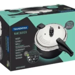 comprar panela de pressão vancouver 20582620 em alumínio com revestimento interno e externo antiaderente grafite tramontina