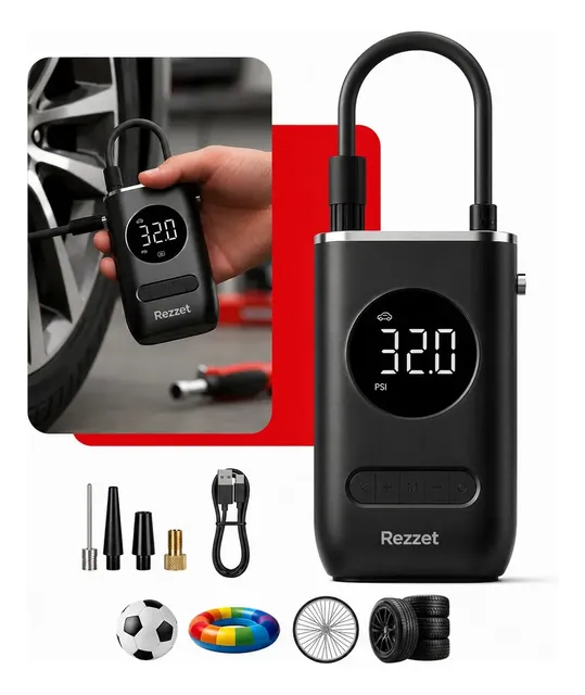 comprar mini compressor digital portátil rezzet
