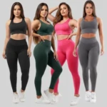 4 Conjuntos Calça Legging Fitness Roupas Feminina Academia