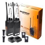 Kit Par 2 Rádio Baofeng 777s Walk Talk Comunicador 16 Canais Preto 127/220v