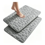 Tapete Banheiro Antiderrapante Macio Absorvente 60×40 Cinza