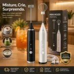 Mini Mixer Misturador De Bebidas Elétrico 2 Em 1 Portátil Recarregável Mexedor De Ovos Whey Leite Café Espuma Shake Drinks Capuccino Suco Comica Sortido
