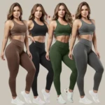 4 Conjuntos Calça Legging Fitness Roupas Feminina Academia