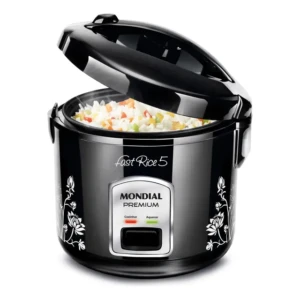 comprar panela de arroz fast rice 5 premium mondial 400w – npe-08-5x preto 127v