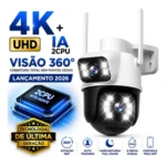 Câmera de Segurança Wi-Fi A28B 4K Dupla Lente: Proteja Sua Casa